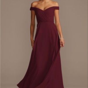 David’s Bridal wine colored dress